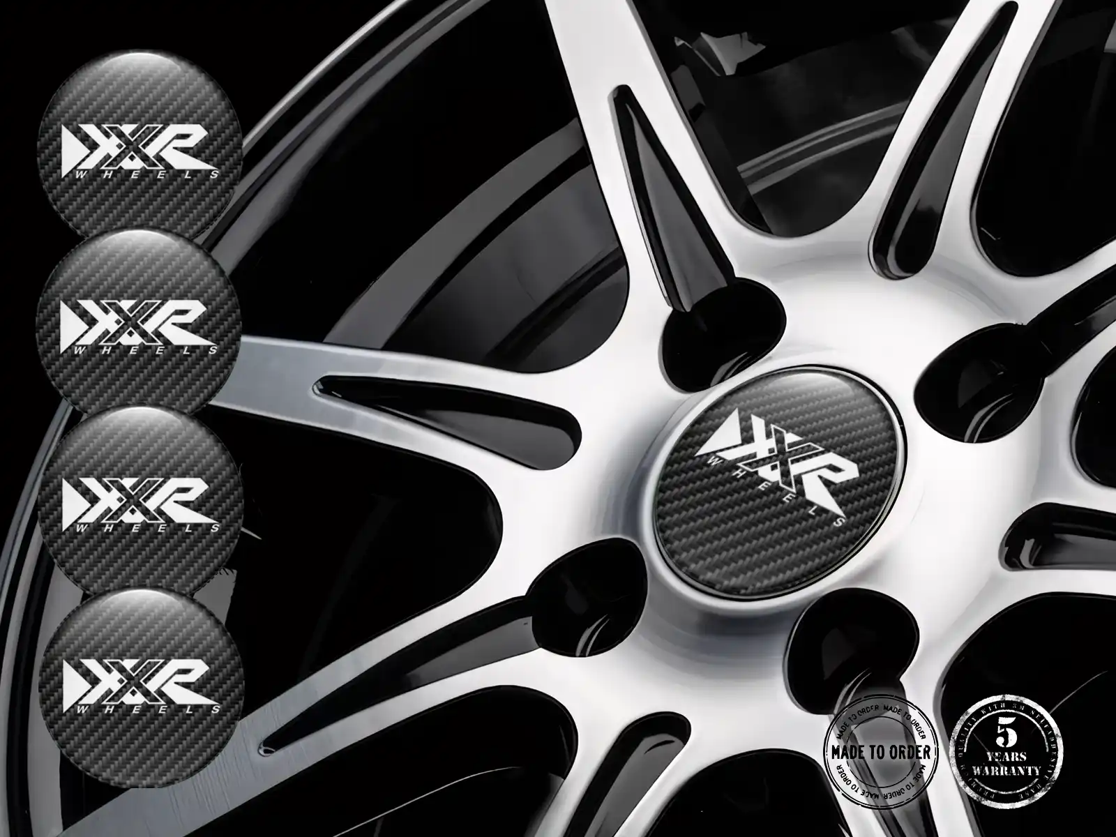 XXR Car Rim Decal Style Premium Dome Edition